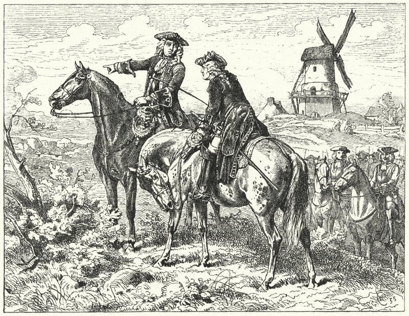 The Duke of Marlborough and Prince Eugene of Savoy at the Battle of Malplaquet by Wilhelm Camphausen