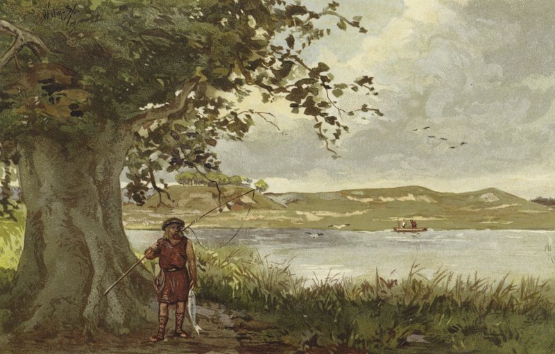 View of the Hunenschans by the Uddelermeer, Gelderland, Netherlands by Willem II Steelink
