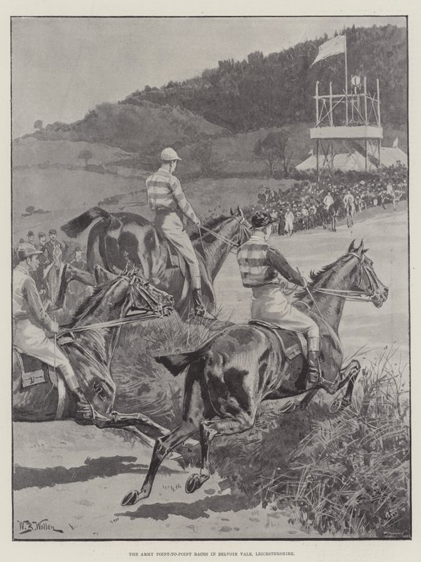 The Army Point-to-Point Races in Belvoir Vale, Leicestershire by William Barnes Wollen