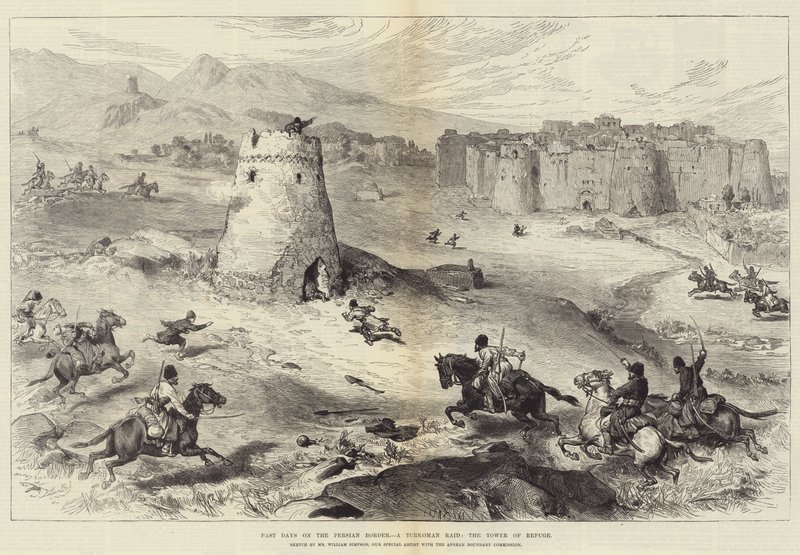 Past Days on the Persian Border, a Turkoman Raid, the Tower of Refuge by William Crimea Simpson