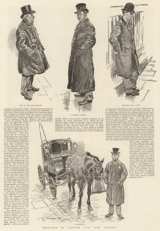 Sketches of London Cabs and Cabmen by William Douglas Almond