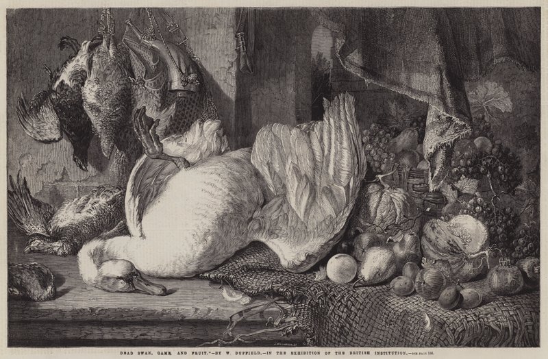 Dead Swan, Game, and Fruit by William Duffield