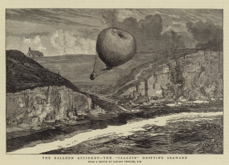 The Balloon Accident, the Saladin drifting Seaward by William Lionel Wyllie
