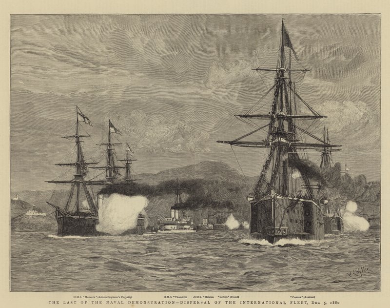 The Last of the Naval Demonstration, Dispersal of the International Fleet, 5 December 1880 by William Lionel Wyllie