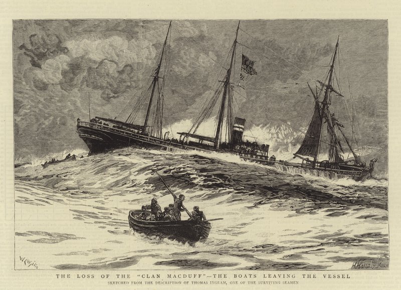 The Loss of the Clan MacDuff, the Boats leaving the Vessel by William Lionel Wyllie