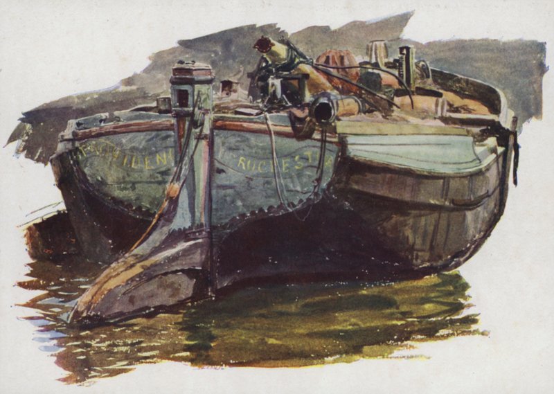 A Thames or Medway Barge by William Lionel Wyllie