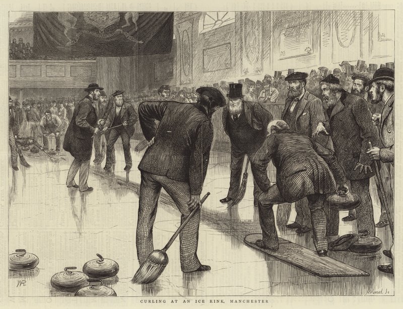 Curling at an Ice Rink, Manchester by William Ralston