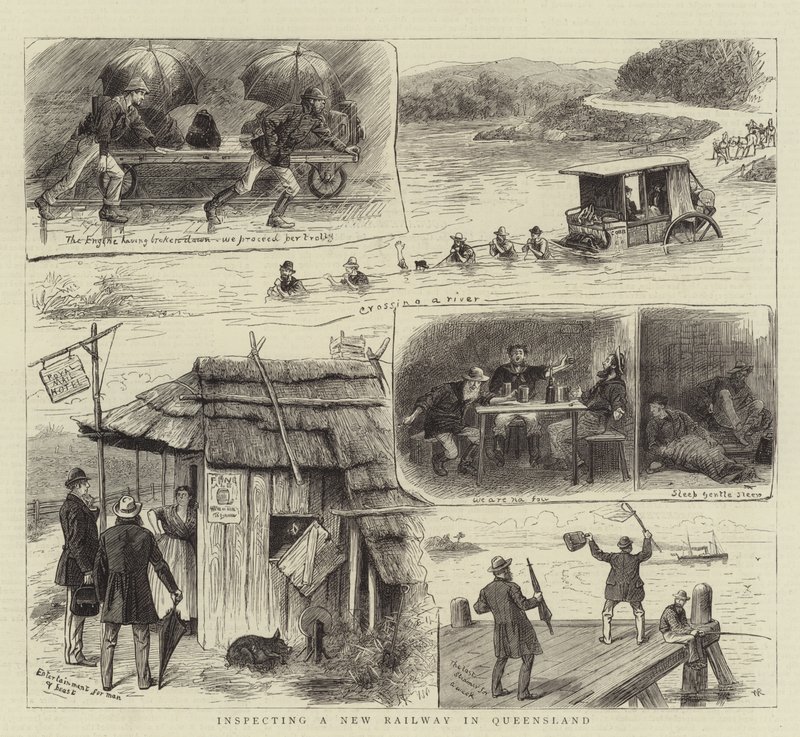Inspecting a New Railway in Queensland by William Ralston