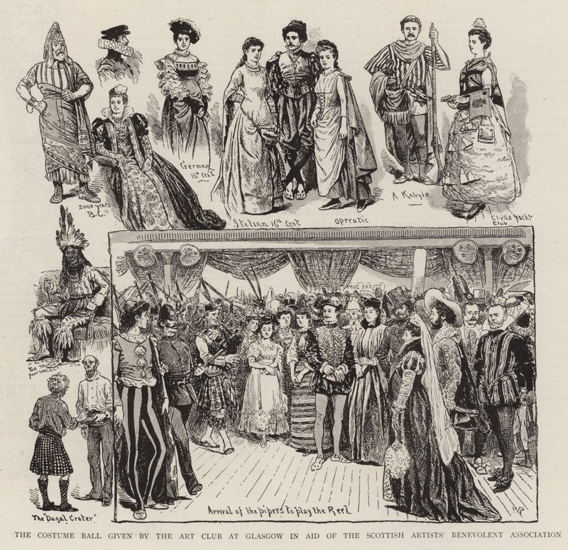 The Costume Ball given by the Art Club at Glasgow in Aid of the Scottish Artists