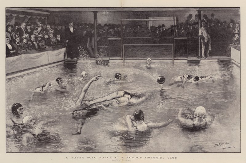 A Water Polo Match at a London Swimming Club by William Small