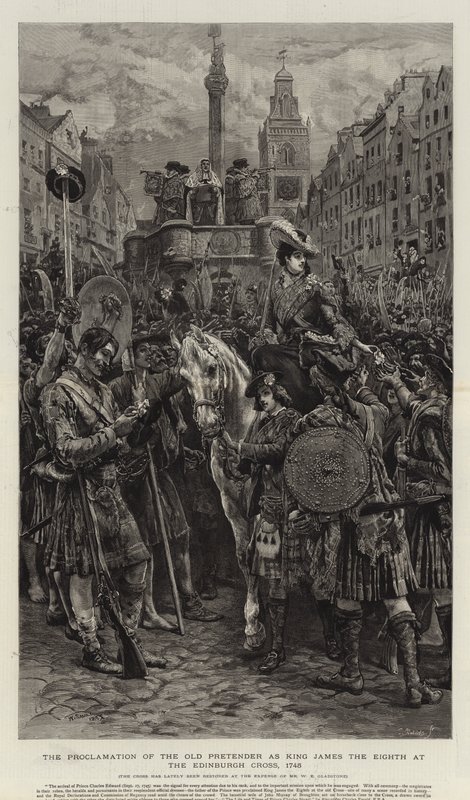 The Proclamation of the Old Pretender as King James the Eighth at the Edinburgh Cross, 1745 by William Small