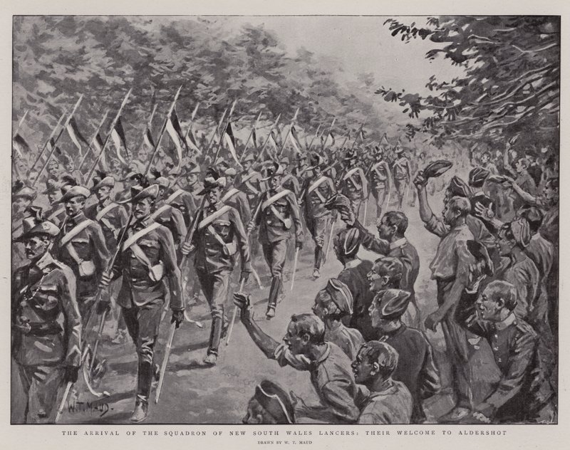The Arrival of the Squadron of New South Wales Lancers, their Welcome to Aldershot by William T. Maud
