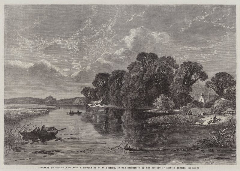 Summer on the Thames, in the Exhibition of the Society of British Artists by William W. Gosling