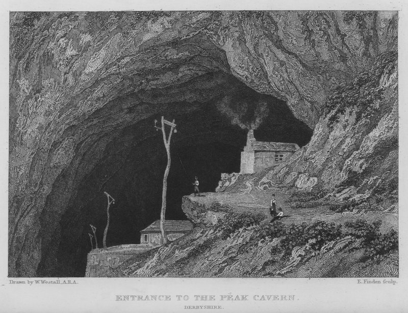 Entrance to the Peak Cavern, Derbyshire by William (after) Westall
