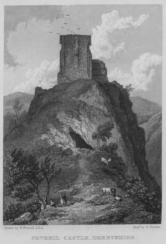 Peveril Castle, Derbyshire by William (after) Westall