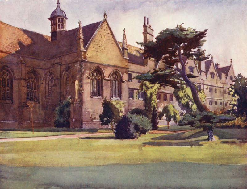 Wadham College Garden Front by William Ainsworth Wildman