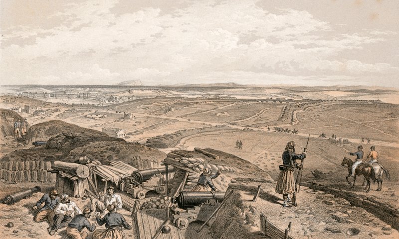 Bastoni du Mat from the Central Bastion by William Crimea Simpson