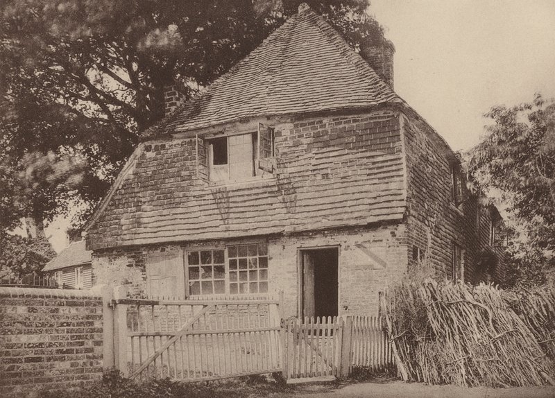 Cottage at Corner of Churchyard, Hellingley, Sussex by William Galsworthy Davie