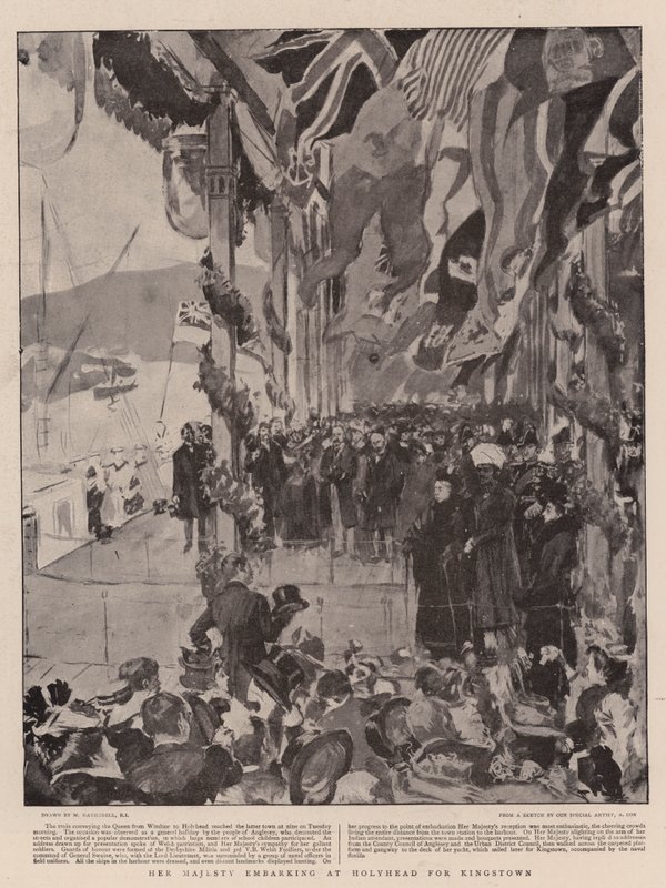 Her Majesty Embarking at Holyhead for Kingstown by William Hatherell