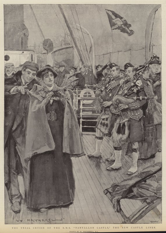 The Trial Cruise of the RMS Tantallon Castle, the New Cruise Liner by William Hatherell
