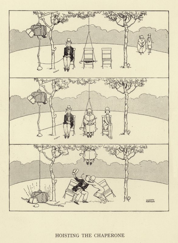 Hoisting the Chaperone by William Heath Robinson