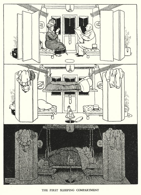 Illustration for Railway Ribaldry by W Heath Robinson by William Heath Robinson