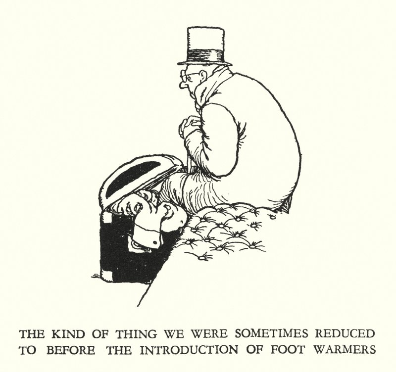 Illustration for Railway Ribaldry by W Heath Robinson by William Heath Robinson