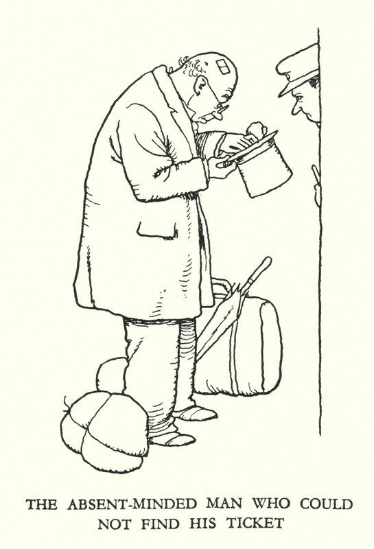 Illustration for Railway Ribaldry by W Heath Robinson by William Heath Robinson