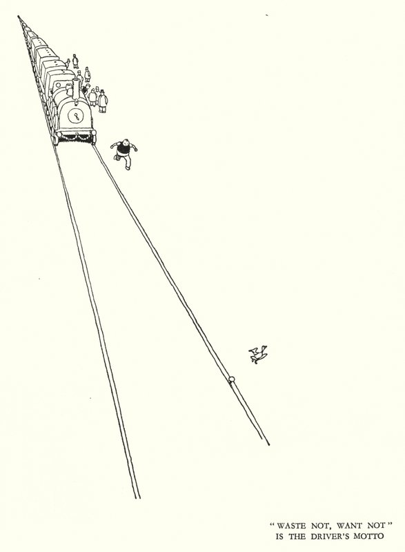 Illustration for Railway Ribaldry by William Heath Robinson