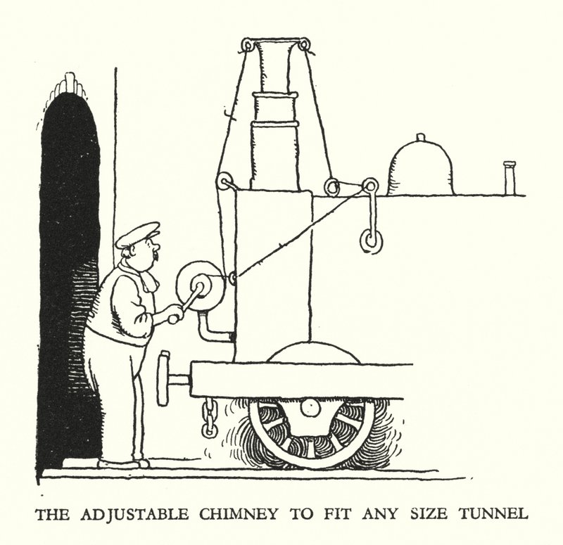 Illustration for Railway Ribaldry by W Heath Robinson by William Heath Robinson
