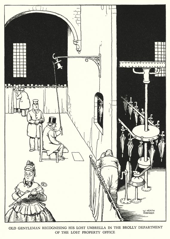 Illustration for Railway Ribaldry by W Heath Robinson by William Heath Robinson