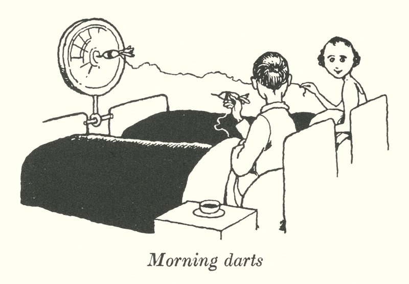Morning Darts by William Heath Robinson
