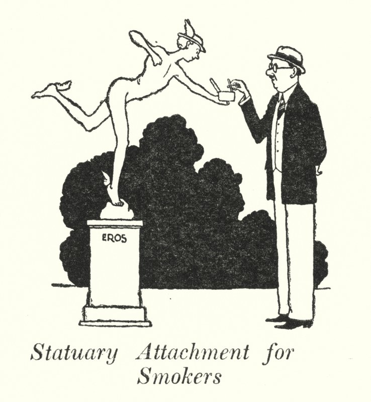 Statuary Attachment for Smokers (lithograph) by William Heath Robinson