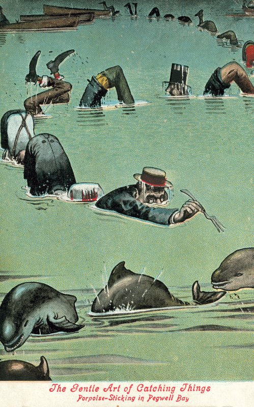 The Gentle Art of Catching Things - Porpoise Sticking in Pegwell Bay by William Heath Robinson