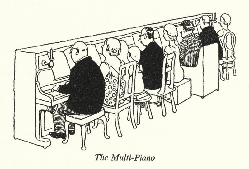 The Multi-Piano by William Heath Robinson