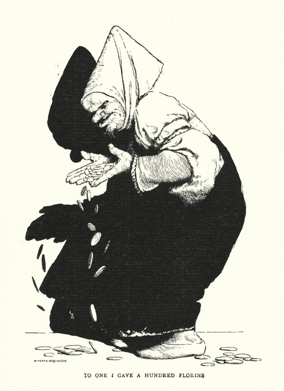 To one I gave a hundred florins by William Heath Robinson