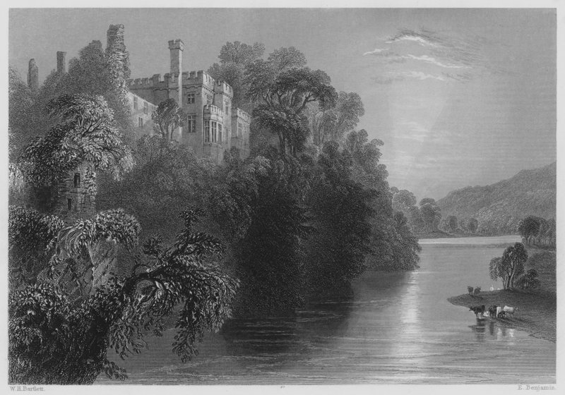 Lismore Castle, County Waterford by William Henry (after) Bartlett