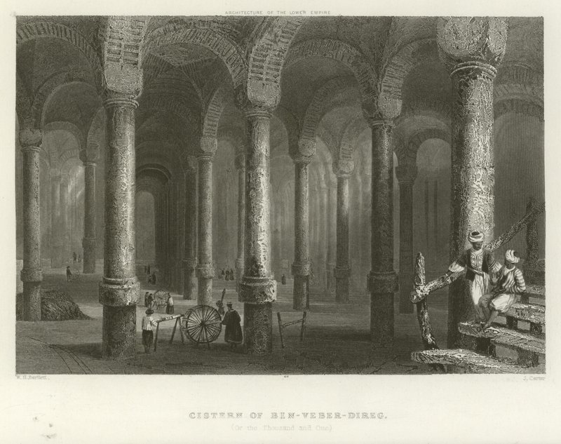 Cistern of Philoxenos, Constantinople by William Henry Bartlett