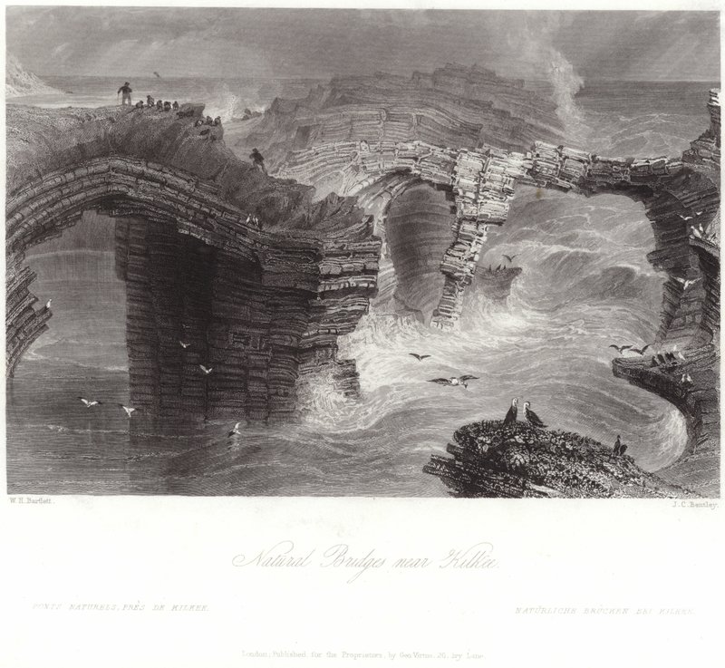 Natural bridges near Kilkee by William Henry Bartlett