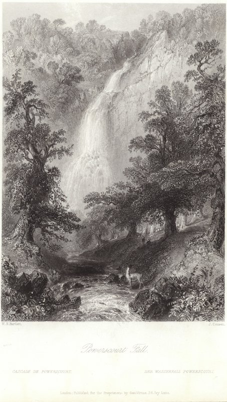 Powerscourt Fall on the River Dargle by William Henry Bartlett