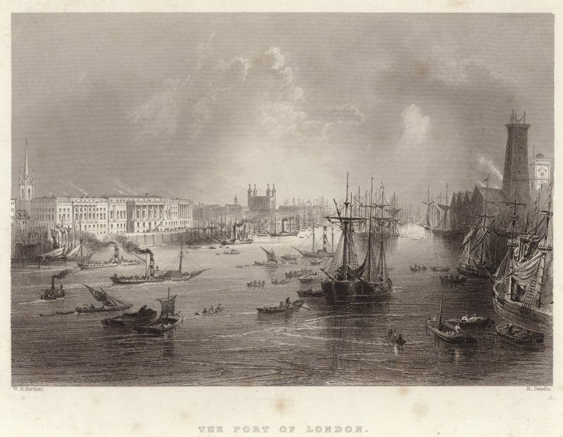 The Port of London by William Henry Bartlett