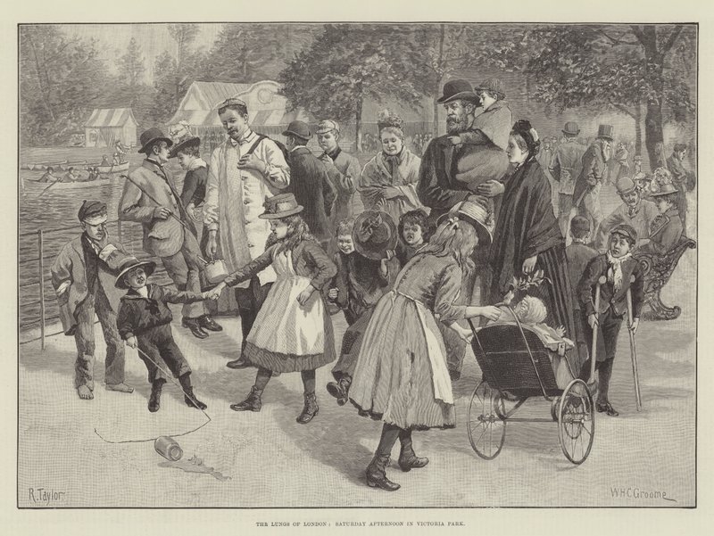 The Lungs of London, Saturday Afternoon in Victoria Park by William Henry Charles Groome