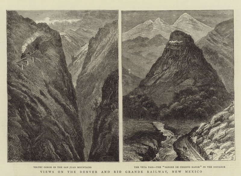 Views on the Denver and Rio Grande Railway, New Mexico by William Henry James Boot