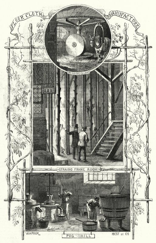 Floor cloth manufacture by William Henry Pike