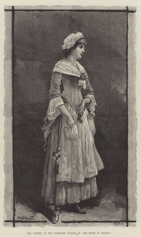 Mrs Langtry at the Haymarket Theatre in She Stoops to Conquer by William Heysham Overend