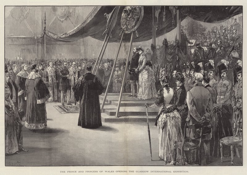 The Prince and Princess of Wales Opening the Glasgow International Exhibition by William Heysham Overend