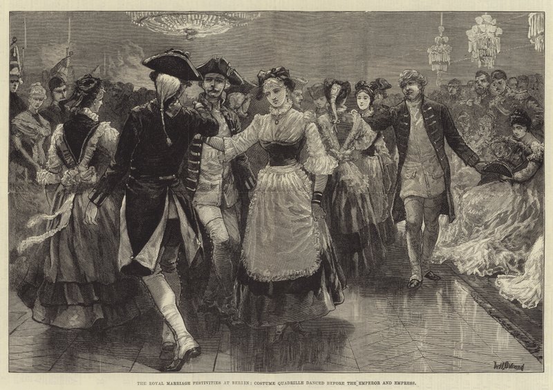 The Royal Marriage Festivities at Berlin, Costume Quadrille Danced Before the Emperor and Empress by William Heysham Overend