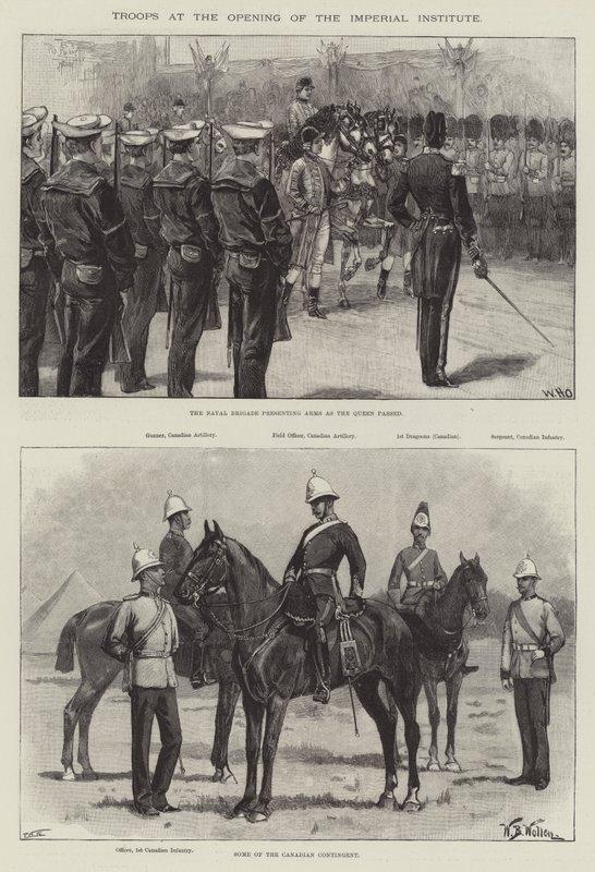 Troops at the Opening of the Imperial Institute by William Heysham Overend