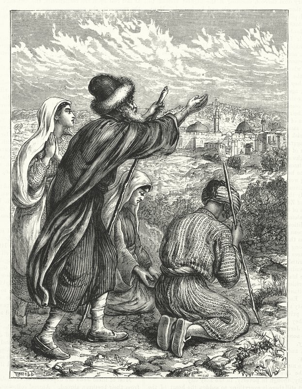 Jewish Pilgrims in Sight of Jerusalem by William James Webbe