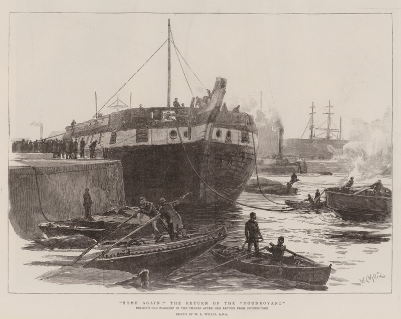 Home Again: The Return of the Foudroyant by William Lionel Wyllie
